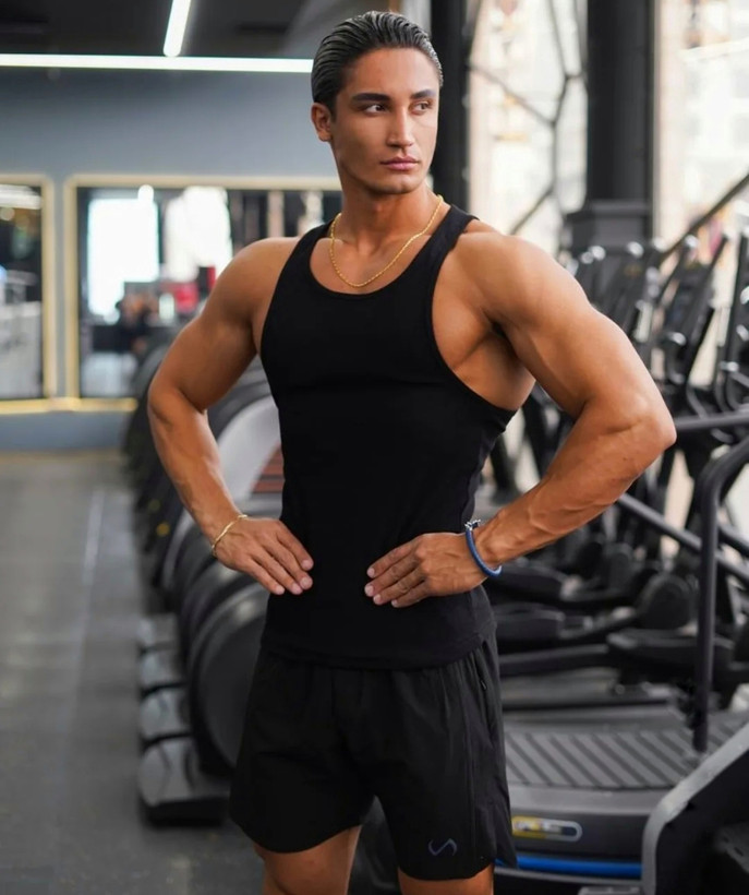 تنک تاپ مشکی مردانه فول کش با کیفیت عالی