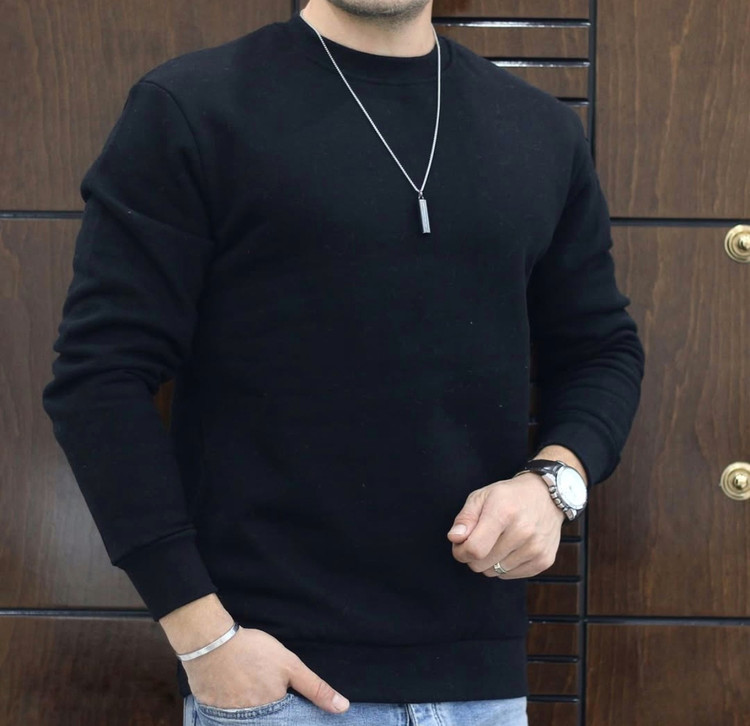 دورس یقه گرد مشکی مردانه پارچه پنبه سه نخ اعلا با تضمین کیفیت