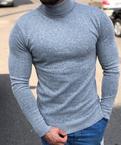 یقه اسکی طوسی روشن فری سایز کیفیت بالا - مناسب برای سایز L-XL-XXL