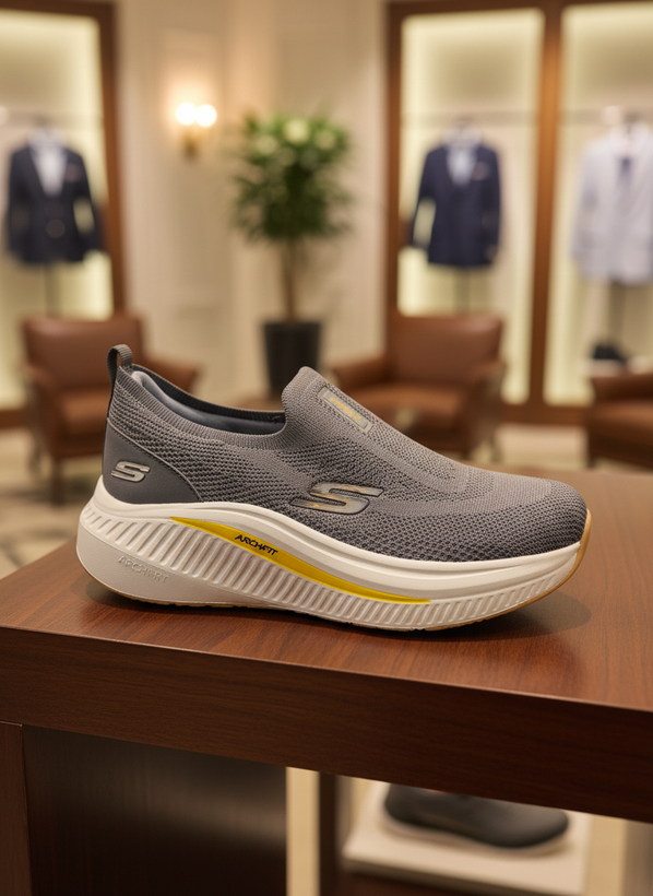 کفش رانینگ اسکیچرز طوسی اورجینال ویتنام | تضمینی