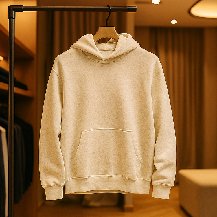 هودی شیری ملانژ جذاب و خفن مردانه | فوقالعاده شیک و با کیفیت