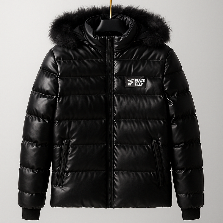 کاپشن چرم پفکی سیلیکونی خاص و لاکچری 🫀🫠