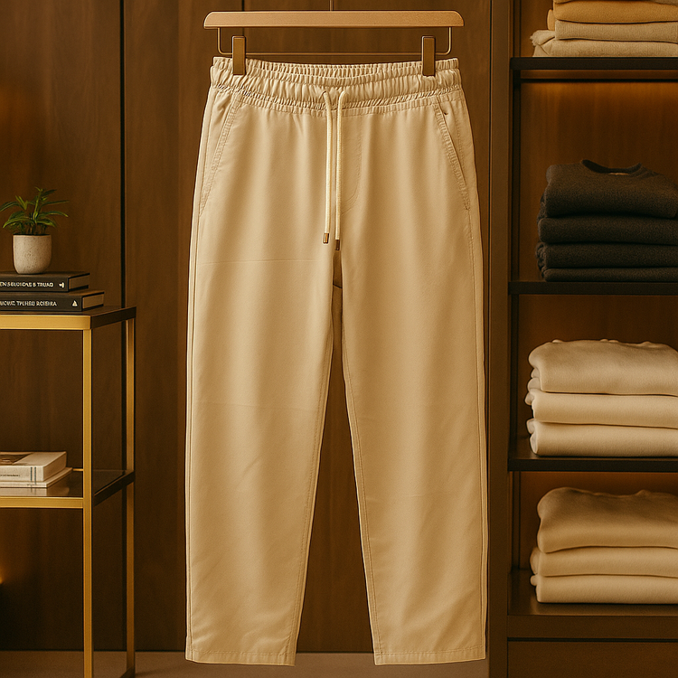 شلوار بگ پارچه مازراتی کرم اعلا