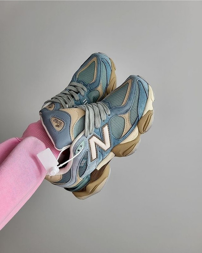 کتونی نیوبالانس ۹۰۶۰ آبی فیروزه ای کاستوم مستر کوالیتی ویتنام