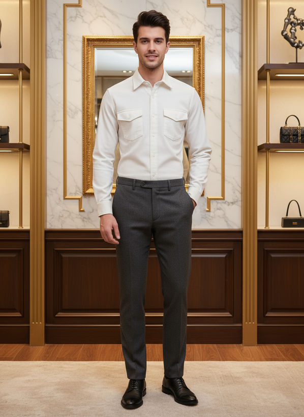 پیراهن کبریتی سفید مردانه فوقالعاده خفن و جذاب | اورجینال دیلم