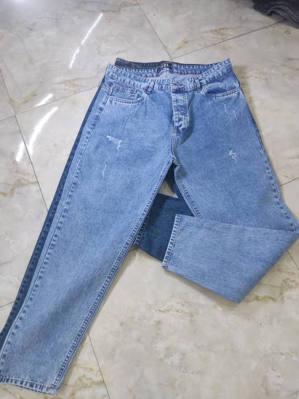 شلوار مام فیت مردانه آبی یخی جذاب و با کیفیت کد226