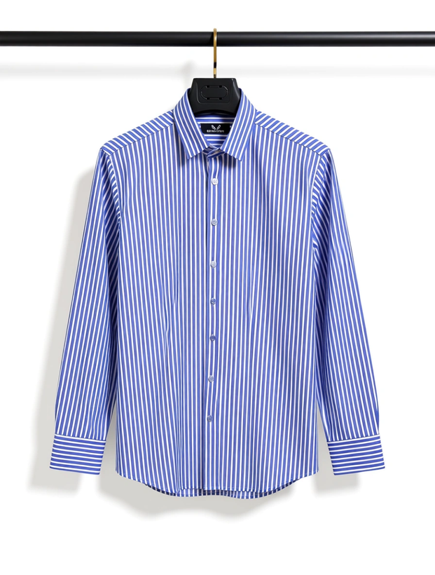 پیراهن راه راه آبی مردانه پارچه نخ صددرصد | اورجینال دیلم