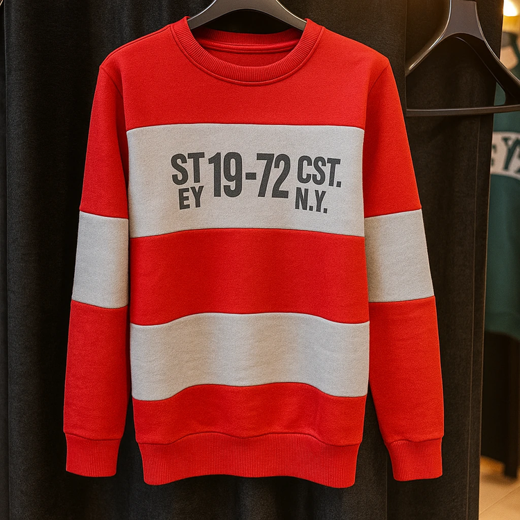 دورس یقه گرد رینگری قرمز | آف تک سایز L