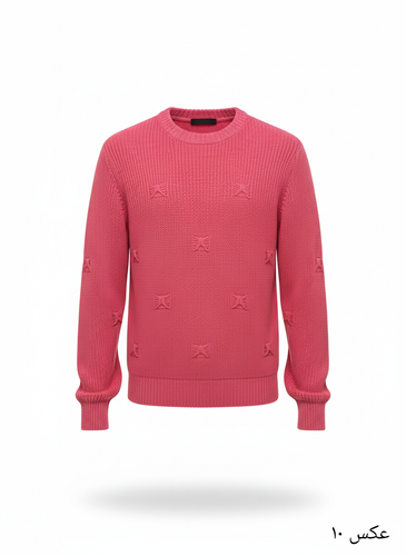 پلیور بافت صورتی یقه گرد فری سایز اولد مانی ضخیم | شیک و ترند اولد مانی ۲۰۲۵