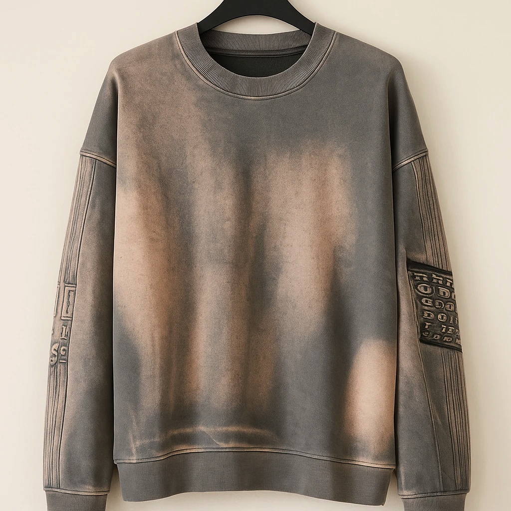 دورس یقه گرد کاستوم شده طوسی گرماژ بالا داخل حوله ای | کیفیت پرمیوم vip کد A6