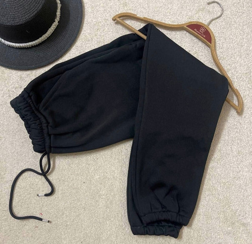 شلوار جاگر مشکی پارچه دورس مردانه کد ۳۸۵