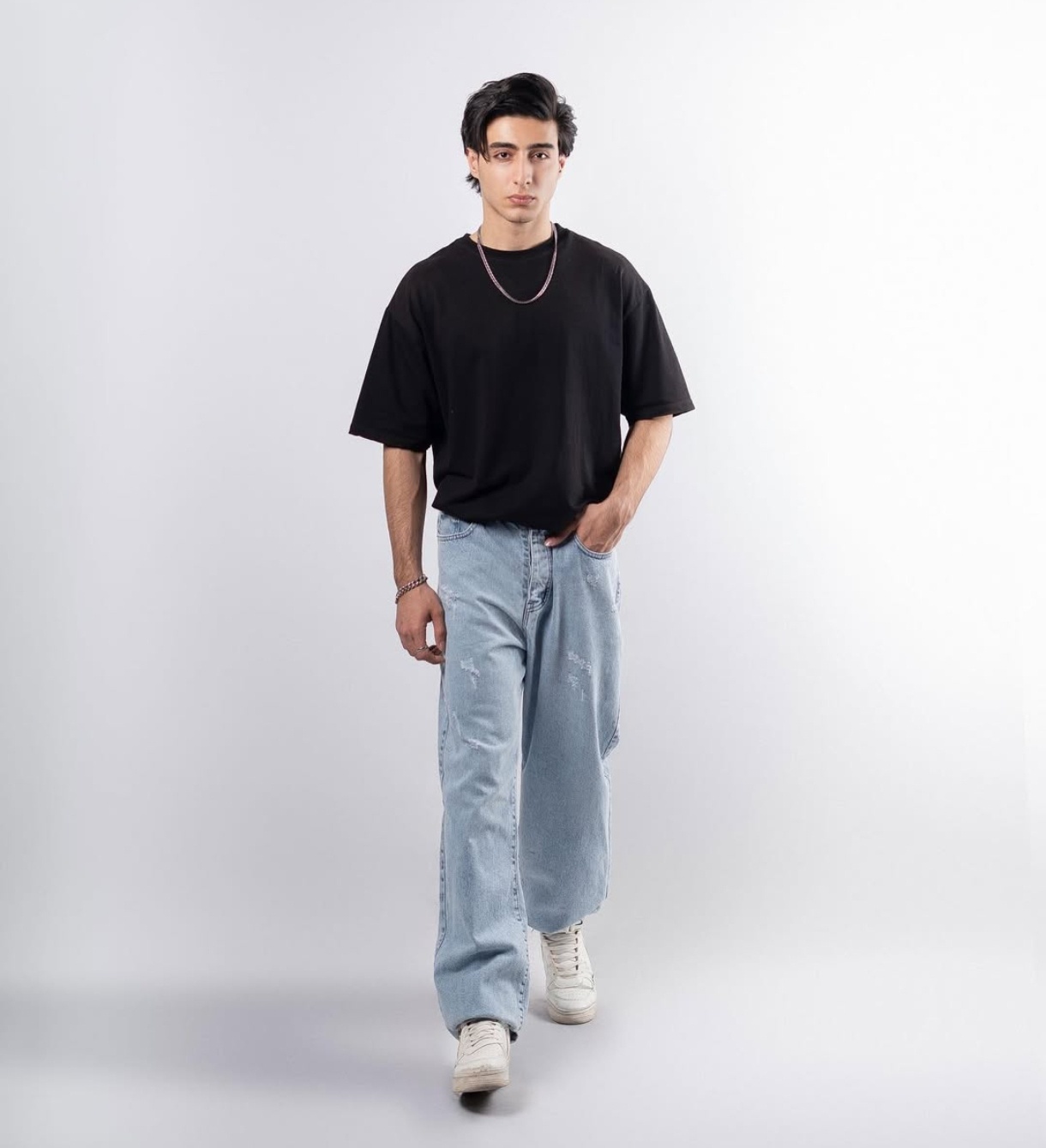 تیشرت لش بیسیک مشکی مردانه | پارچه ماکان پنبه گرم بالا کد456