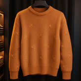 پلیور بافت شتری یقه گرد فری سایز ضخیم | شیک و ترند اولد مانی ۲۰۲۵