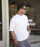 تیشرت لش بیسیک سفید مردانه | پارچه ماکان پنبه گرم بالا