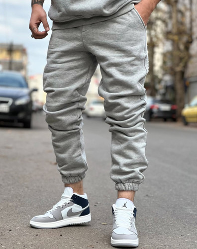 شلوار جاگر طوسی ملانژ پارچه دورس مردانه کد 542