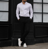 پیراهن سفید پارچه دوشین یقه خرگوشی اعلا پارچه هندی