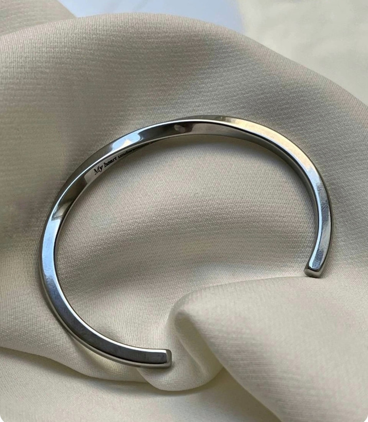 دستبند استیل بنگل پیچ