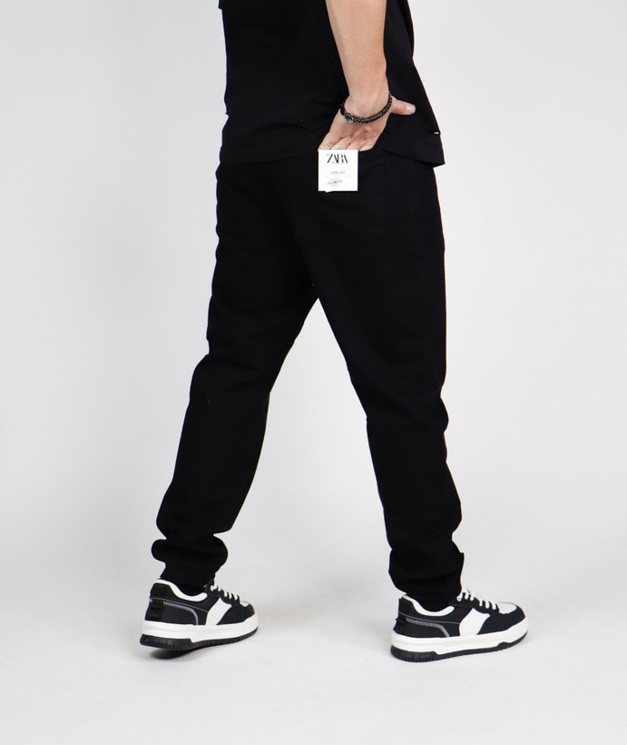 شلوار مام فیت مشکی پرکلاغی مردانه کیفیت عالی از برند اورجینال دیلم کد ۴۵۶