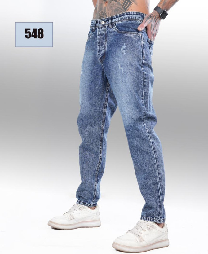 شلوار مام فیت آبی خاص سنگشور مردانه کیفیت عالی از برند اورجینال دیلم کد ۴۵۸