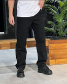 شلوار جین بگ مردانه رنگ مشکی پادچه سنگشور کجراه گرماژ بالا کد ۷۶