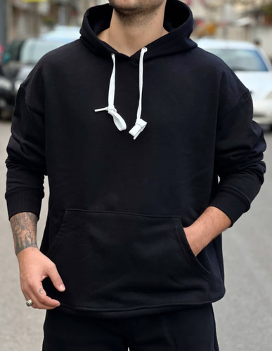 هودی مشکی پسرانه لش کیفیت بالا دورس سه نخ درجه یک کد ۸۶۷