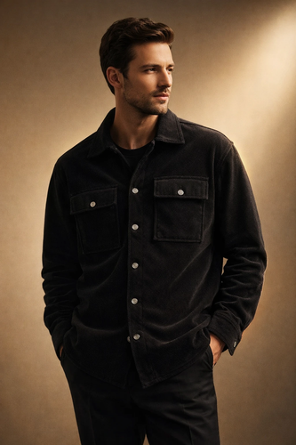 کت فوتر مشکی بافت کبریتی فوق سنگین و کیفیت استثنایی