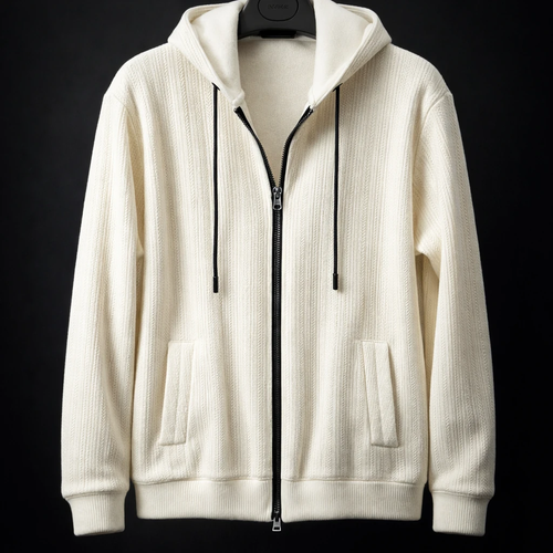 کت فوتر کبریتی مشکی گرماژ بالا با کیفیت فوقالعاده استثنایی کپیسویشرت فوتر پشمی سفید استخونی تمام خز خاص با عالی ترین کیفیت | قواره دار لانگ