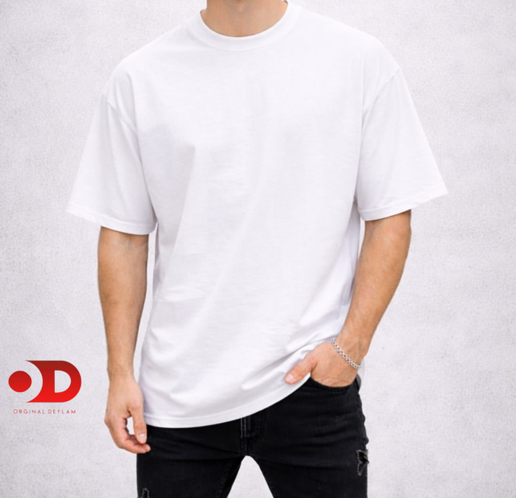 تیشرت لش بیسیک سفید مردانه | پارچه نخ پنبه ماکان گرم بالا
