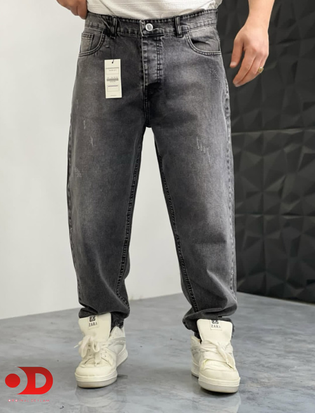 شلوار مام فیت ذغالی روشن سنگشور مردانه کیفیت عالی کد ۷۵۷