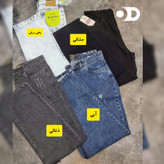شلوار بگ آبی مردانه پارچه جین کجراه سنگشور اعلا