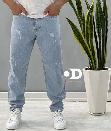 شلوار مام فیت مردانه یخی پارچه کجراه سنگشور